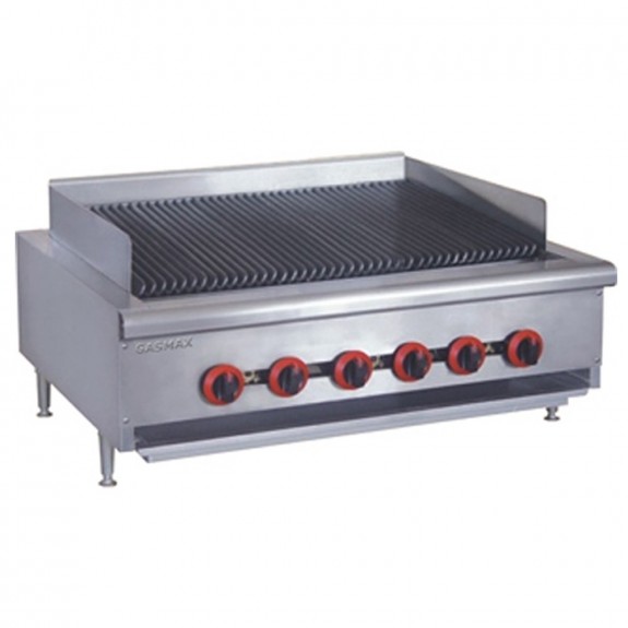 FED Natural Gas 6 Burner Char Grill Top QR-36E 