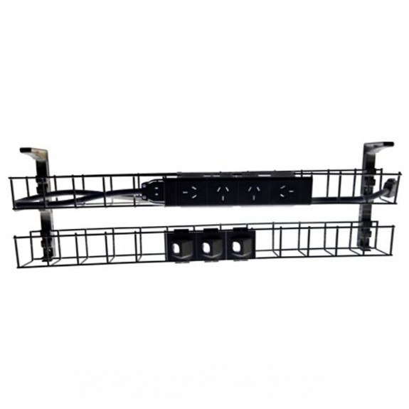 Rapid Wiring Dual Tier Cable Basket 4 GPO + 3 DATA