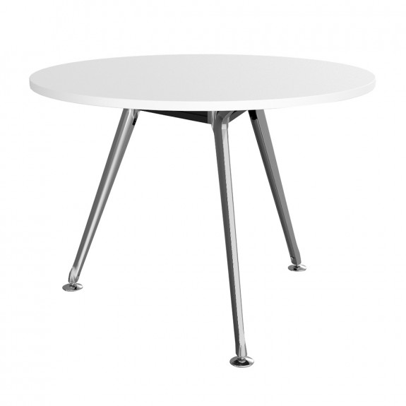 Infinity Round Office Meeting Table 3 Chrome Legs