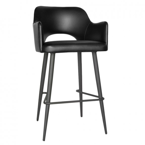 Scandi Fabric Tub Bar Stool Metal Legs