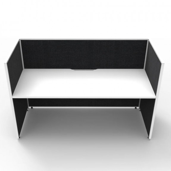 SHUSH30 1 Person Single Sided Screen Hung Workstation With Black Screen AS30SHD1P1275 NW-12S-BF/WF-1275