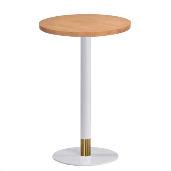 Annick Round Oak Bar Table