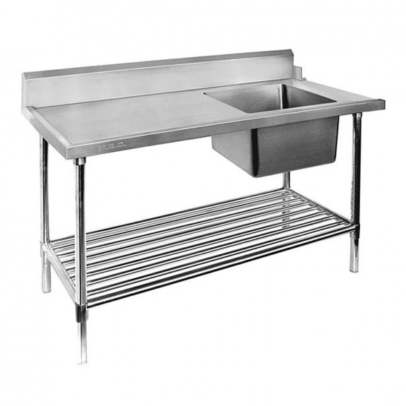 SSBD7-1800R/A - Right Inlet Single Sink Dishwasher Bench