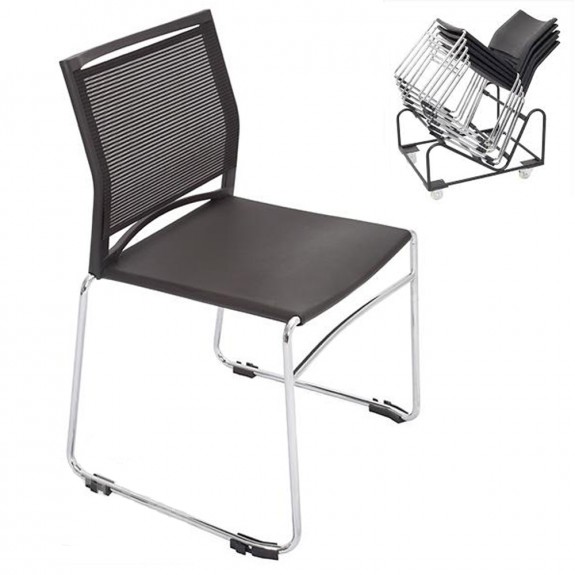 Stackable Black Chair Linking