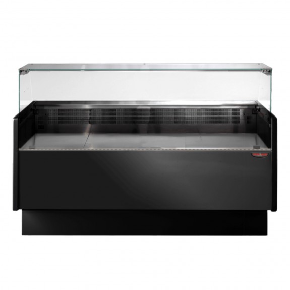 Tecnodom Serie MR80 Black 1520mm Wide Deli Display with Storage and Castors TDMR-0815B