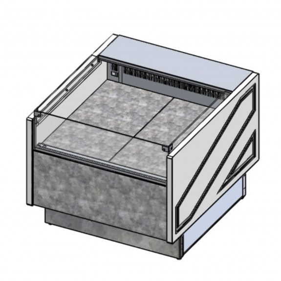 Tecnodom Square Deli, Poultry & Meat Display Add On Units 90mm Depth Storage Surface TDMR-0910SELF