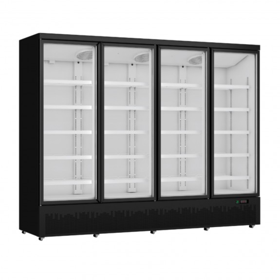 Thermaster Four Door Supermarket Fridge Black LG-2200BGBM
