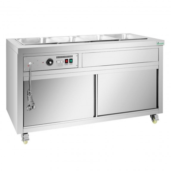 Thermaster Premium Wet and Dry Bain Marie Food Display 4x1/1 GN Pans PG150FE-XG
