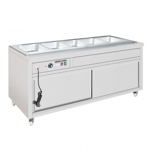 Thermaster Premium Wet and Dry Bain Marie Food Display 5x1/1 GN Pans PG180FE-XB