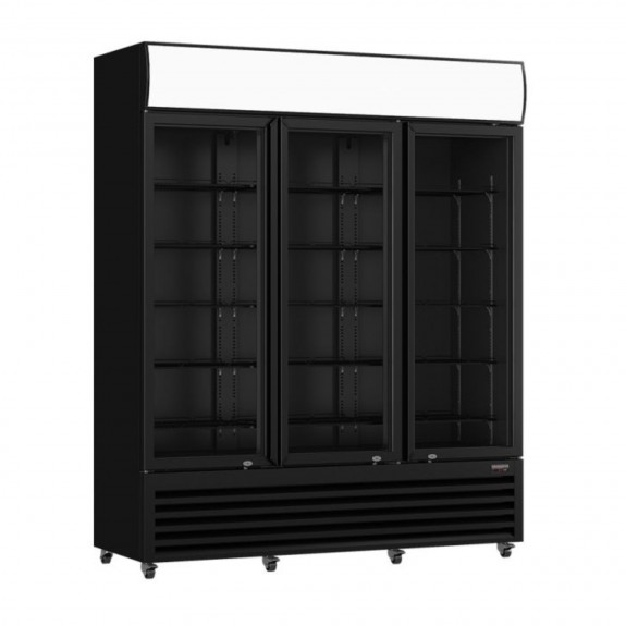 Thermaster Three Glass Door Colourbond Upright Drink Fridge LG-1203BP