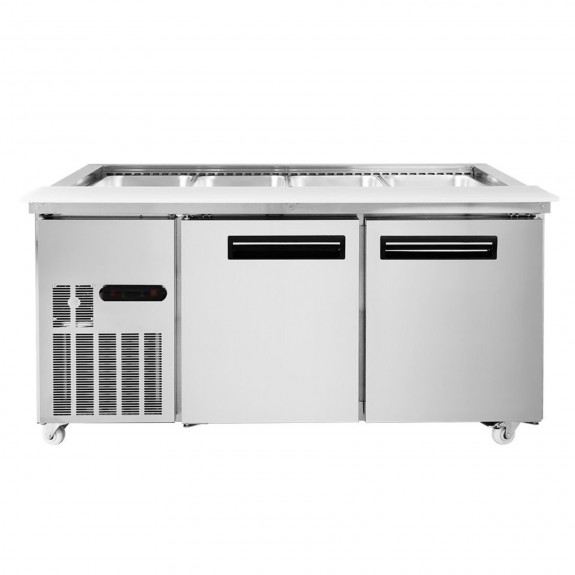 Thermaster Two Door Cold Bench Salad Station 4x1/1 GN Pans PG150FA-XB