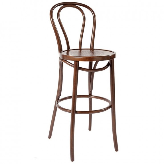 Bentwood Bar Stool with Back Genuine European