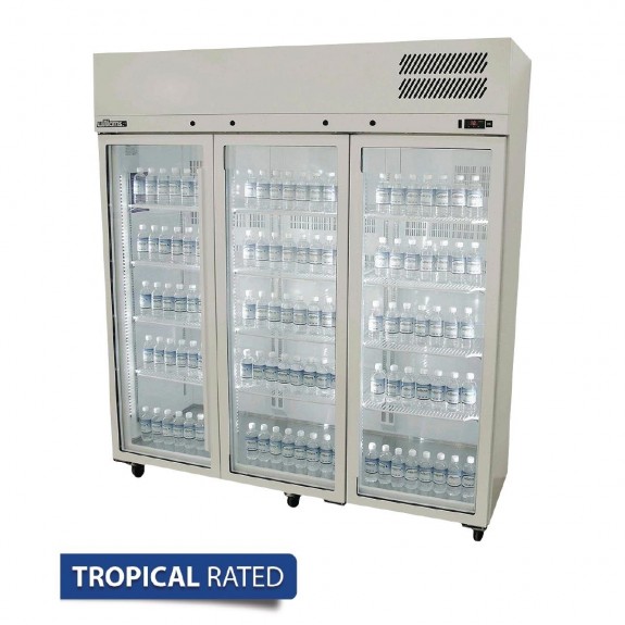 Three Door Stainless Steel Upright Display Refrigerator GT586