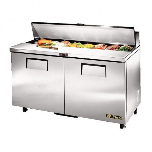 True Salad Prep Counter 2 Door 439Ltr Stainless Steel