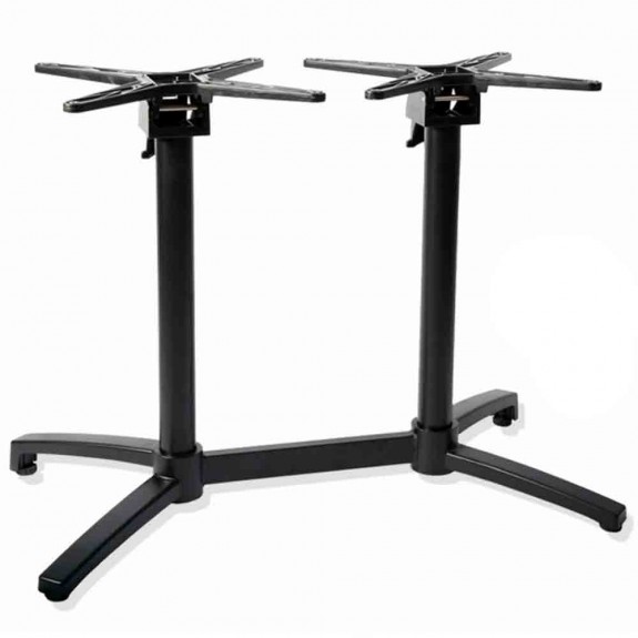Vania Aluminium Twin Flip Top Outdoor Table Base