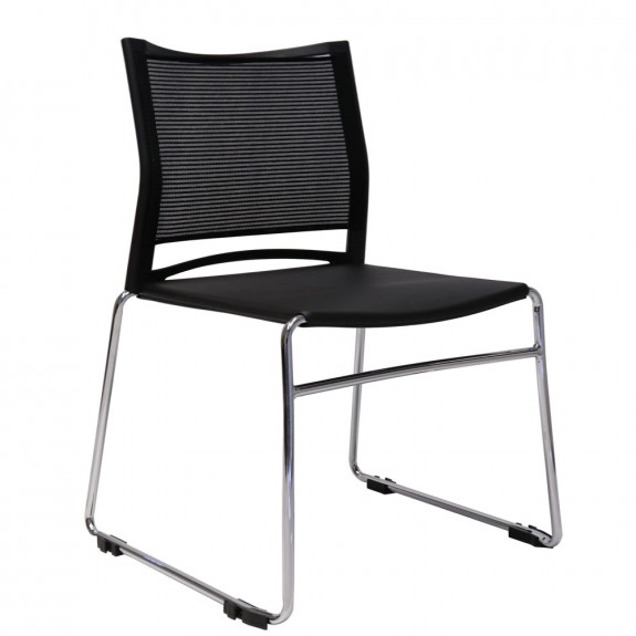 Stackable Mesh Back Visitor Chair PMV- BK