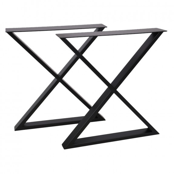 X Steel Table Legs Set of 2