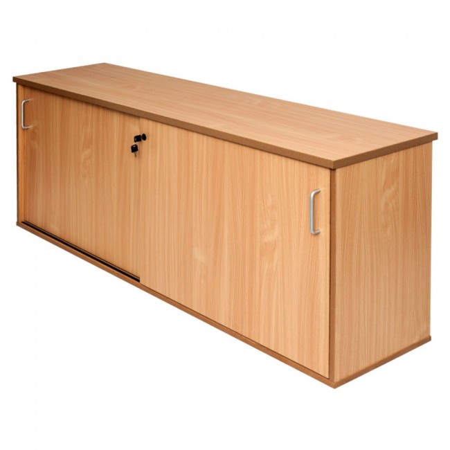 White Lockable Office Credenza Apex
