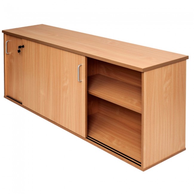 White Lockable Office Credenza Apex