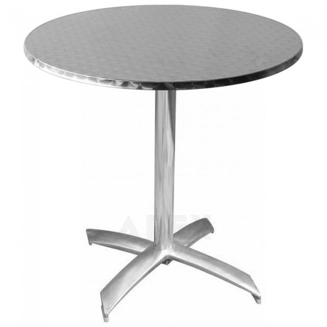 Round Stainless Steel Outdoor Table Top Only 2 Available Apex