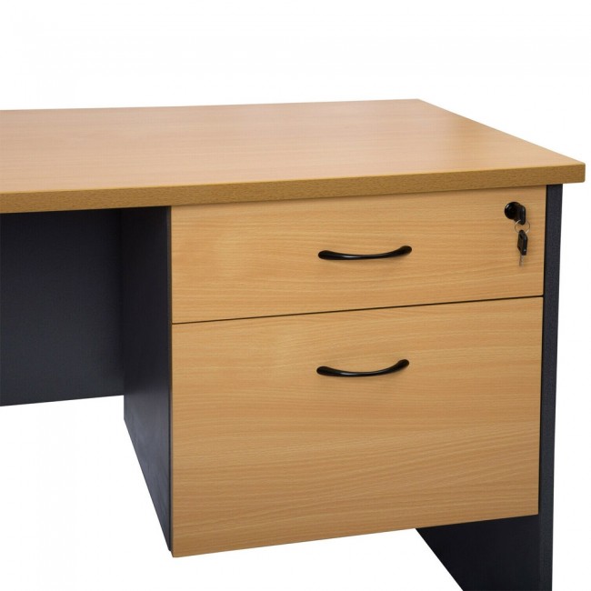 Beech 3 Drawers Fixed Office Pedestal Beech Desks Office Desks