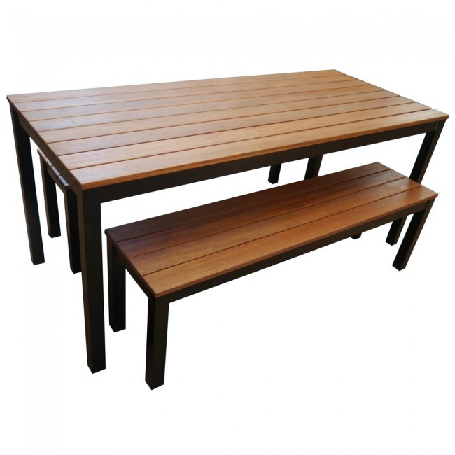 Beer Garden Outdoor Table and Bench Seat Set Apex