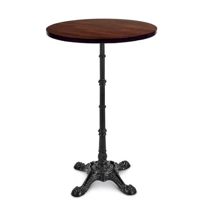 Celestine Vintage Round Bar Table Black Cast Iron Base Apex Celestine Vintage Round Bar Table Black Cast Iron Base