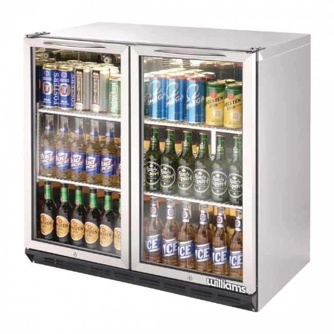 Two Door Stainless Steel Bottle Cooler 800mm High GT607 Apex