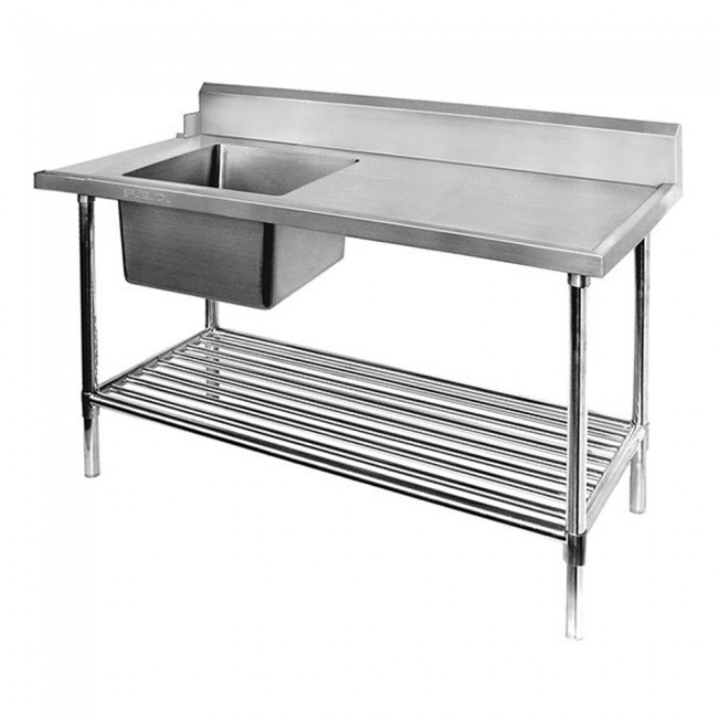 Left Inlet Single Sink Dishwasher Bench SSBD71200L/A Apex