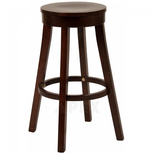 Lucia Classic Wooden Bar Stool Round 75cm | Apex