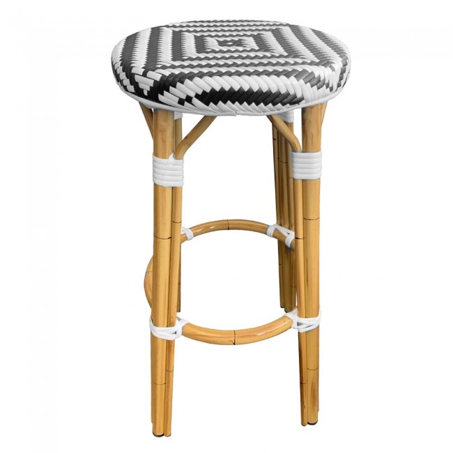 Parisian Wicker Outdoor Bar Stool Stackable | Apex