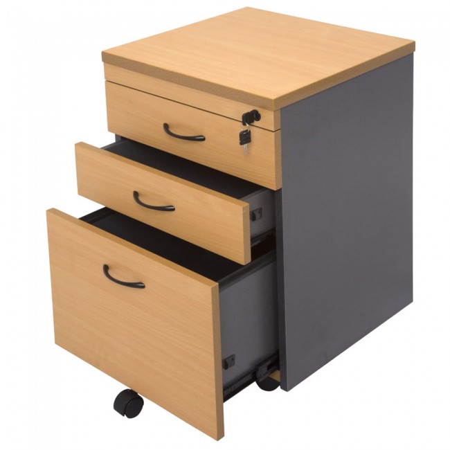 Beech Lockable Office Mobile Pedestal | Apex