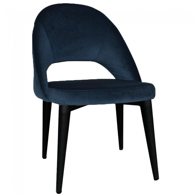 Sienna Velvet Dining Chair Black Legs Apex