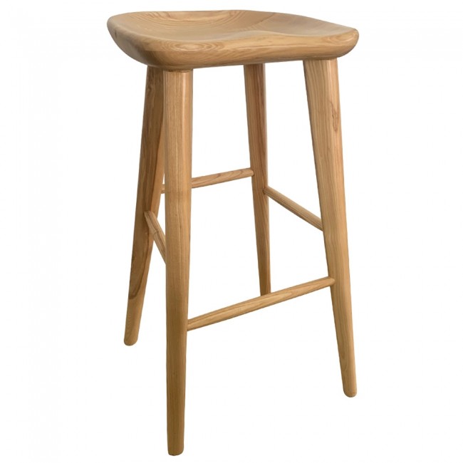 Swiss Tractor Seat Wooden Bar Stool 75cm Factory Seconds Apex
