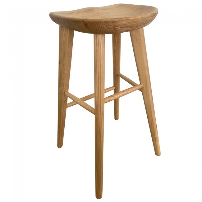 Swiss Tractor Seat Wooden Bar Stool 75cm | Apex
