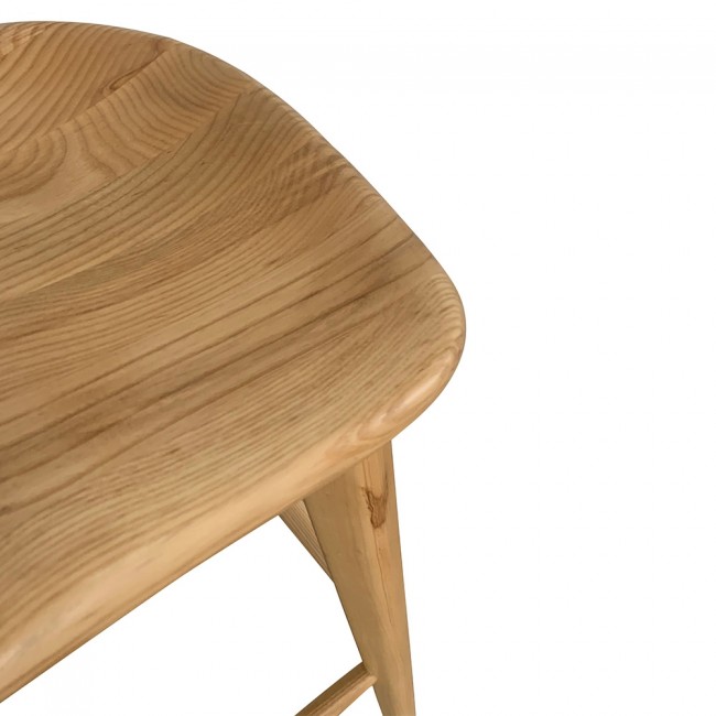 Swiss Tractor Seat Wooden Bar Stool 75cm | Apex