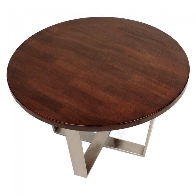 Solid Wood Round Table Top Walnut | Apex