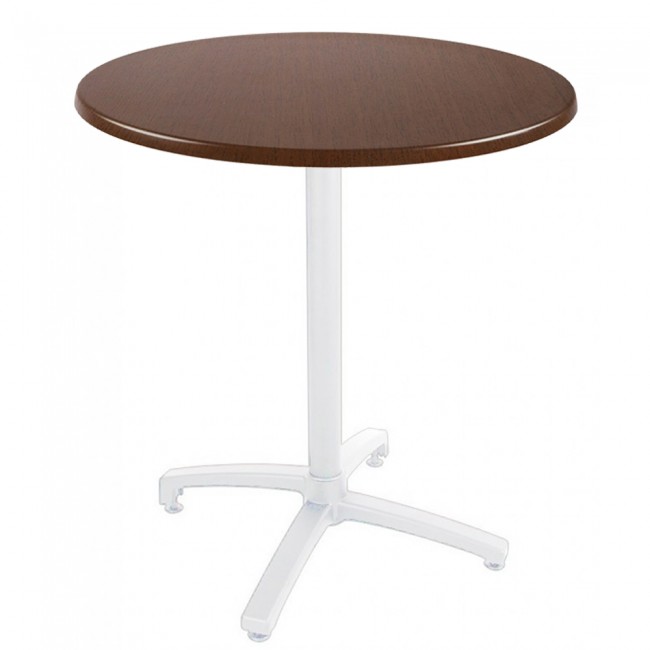 Vania Round White Stackable Indoor Outdoor Folding Table Apex