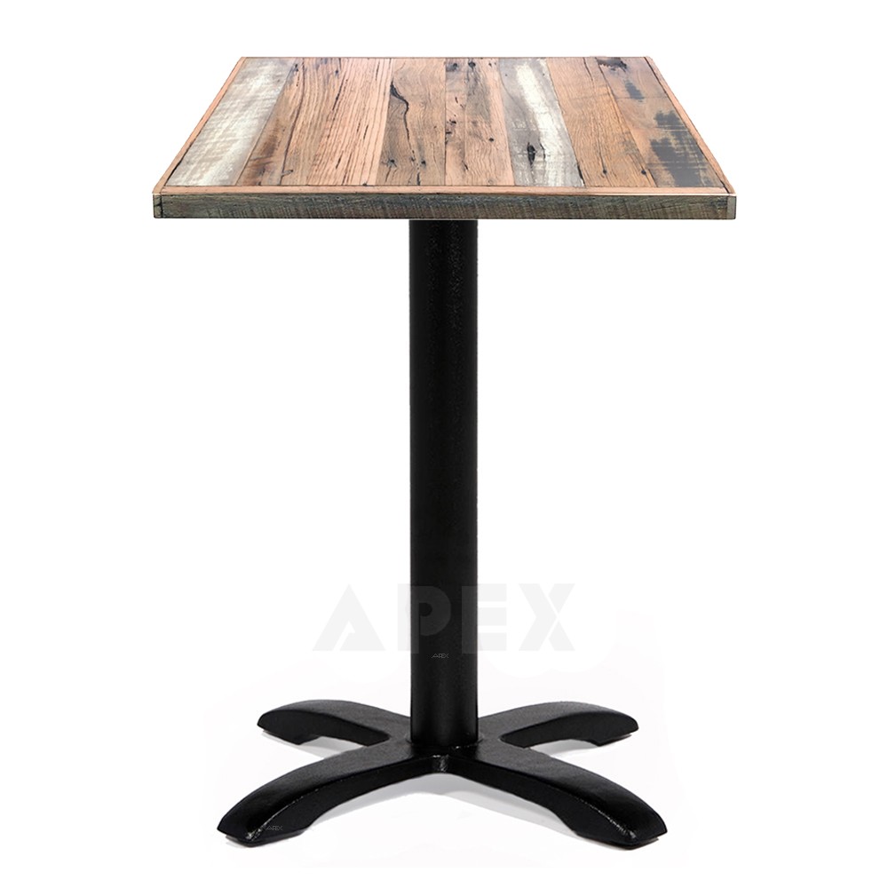 Alvina Recycled Timber Industrial Cafe Table  Apex