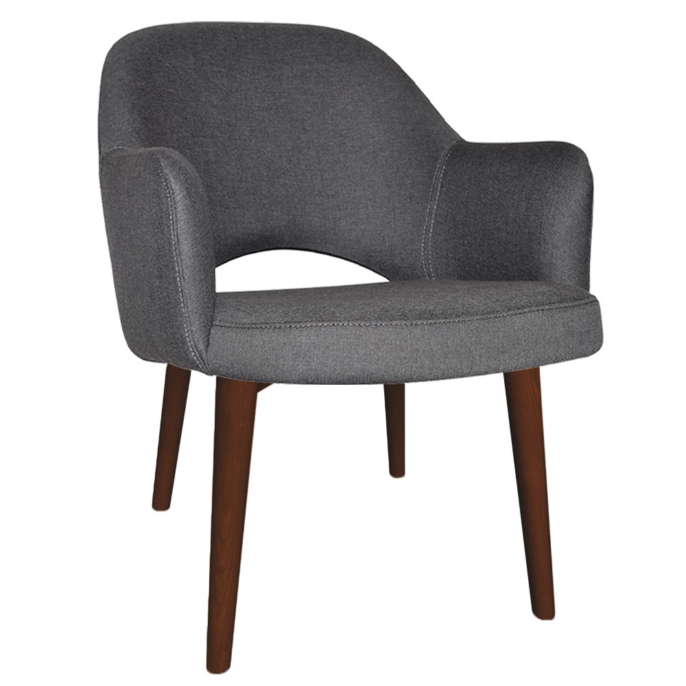 Bella Tub Chair Walnut Wood Legs Apex