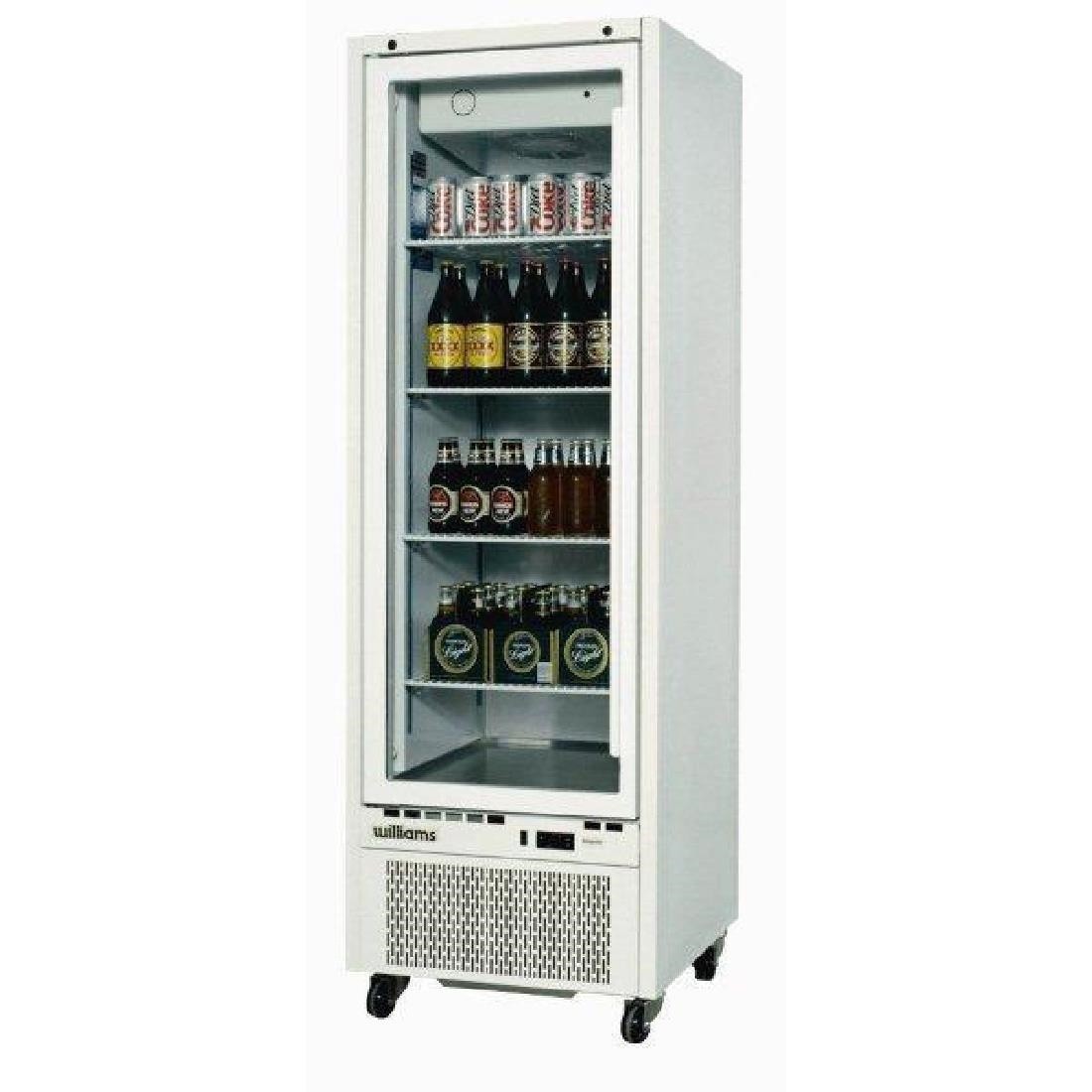 Upright Single Glass Door Fridge 400 Litre DN469 Apex