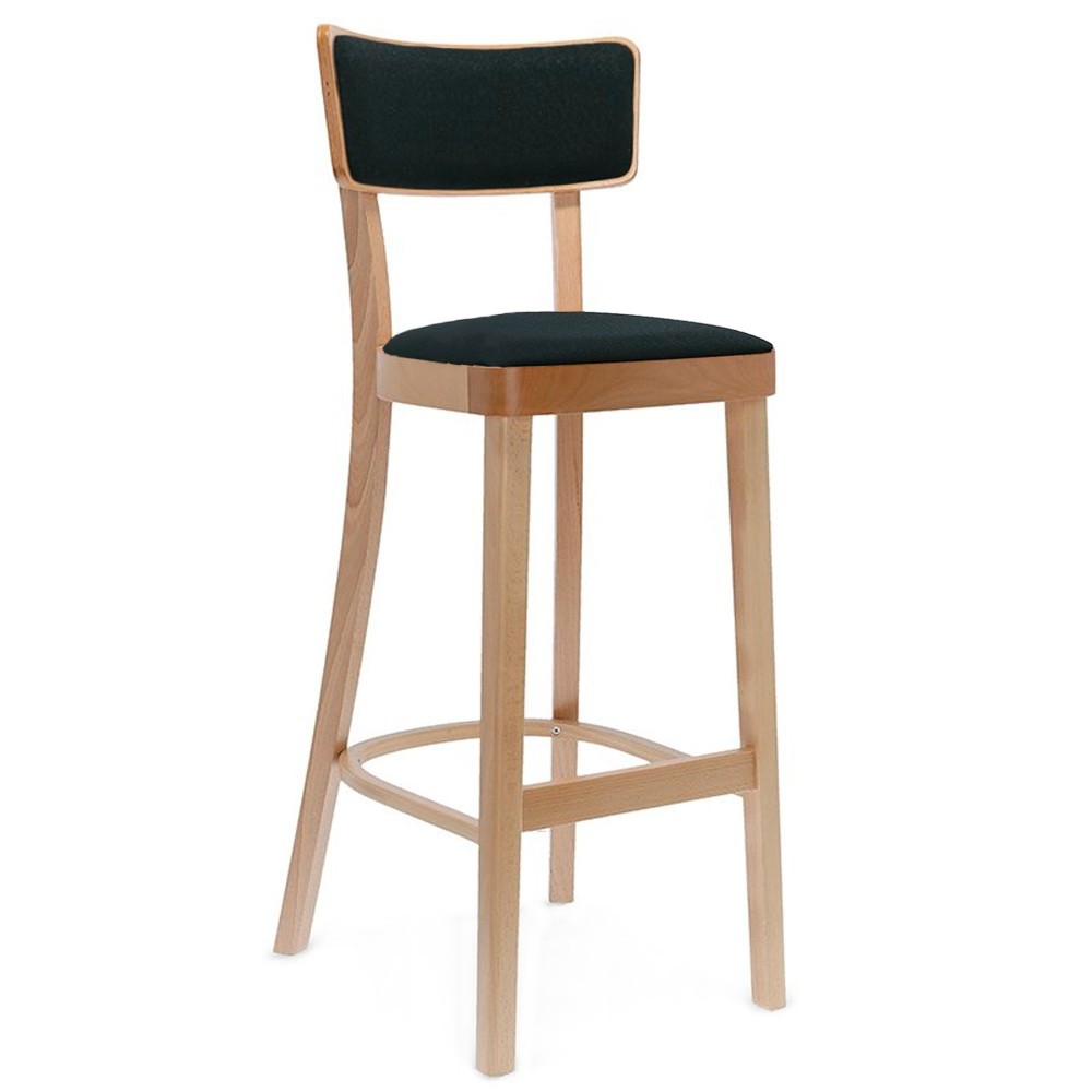 Elkie Fully Upholstered Bentwood Bar Stool BST9449/1 75cm Apex