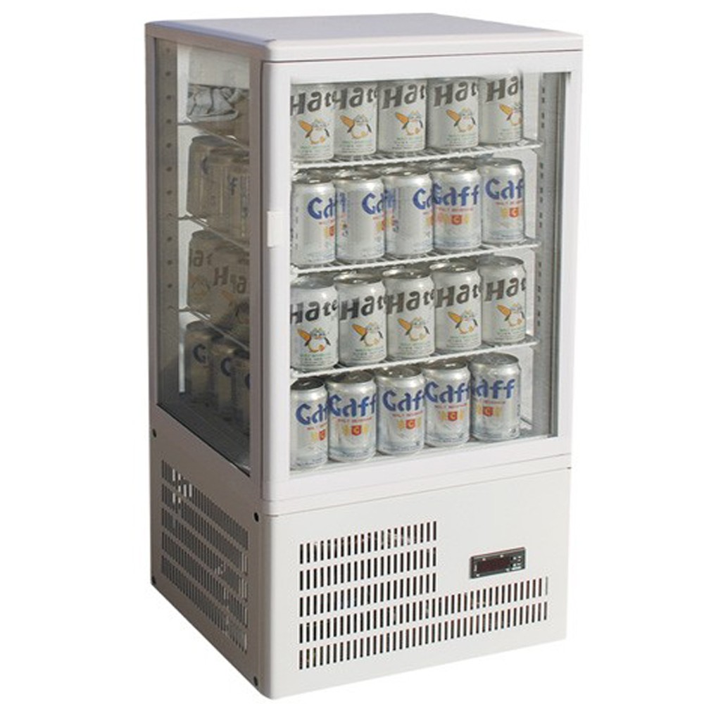 Thermaster Foursided Countertop Display Fridge WHITE TCBD78W Apex
