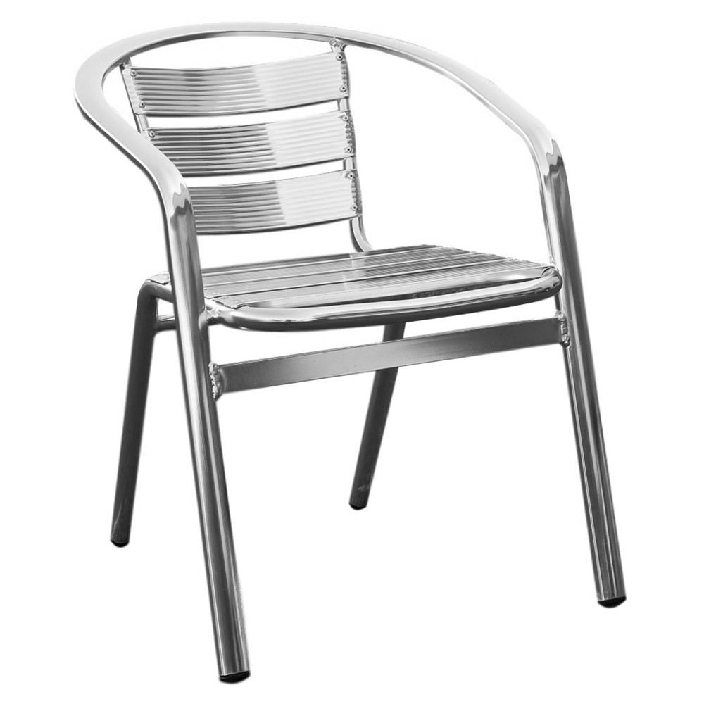 Outdoor Chairs Commercial Furniture Apex Jacobine Aluminium Cafe Chair Outdoor Stackable Commercial Grade