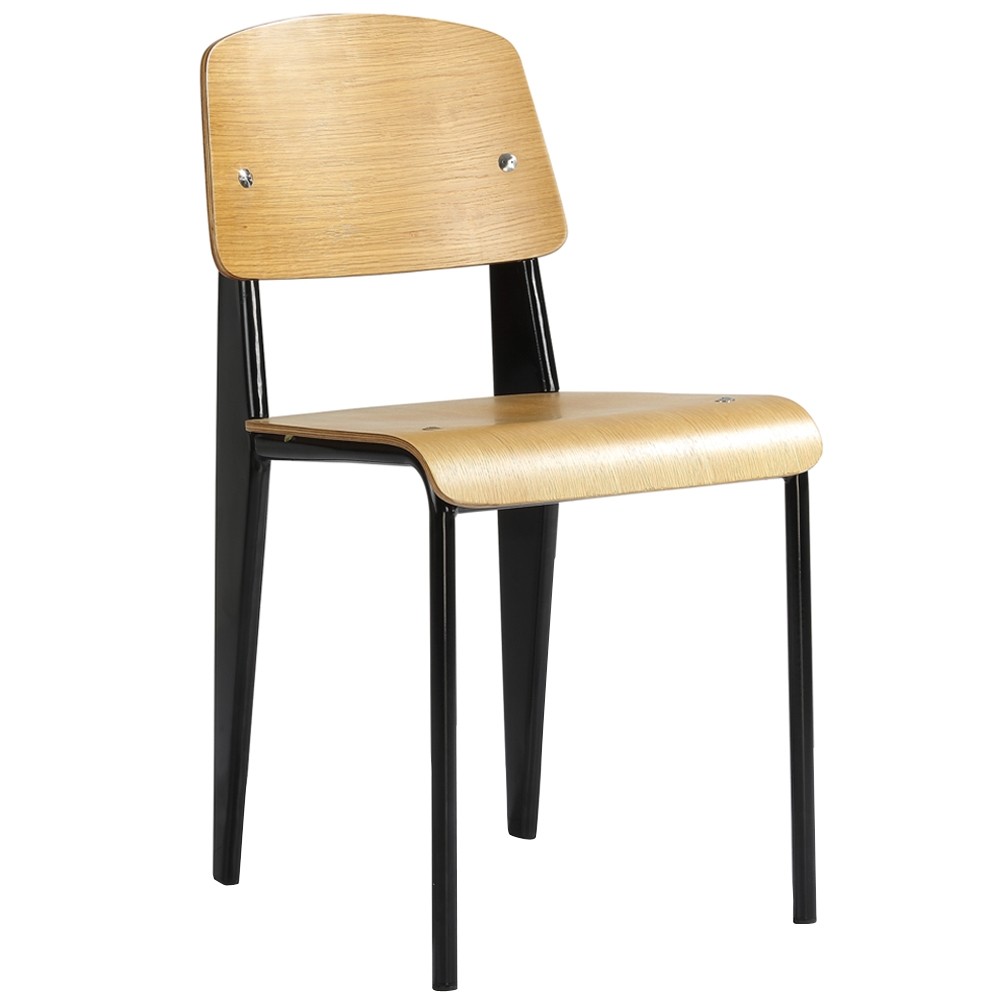 jean prouve standard chair replica oak seat  apex