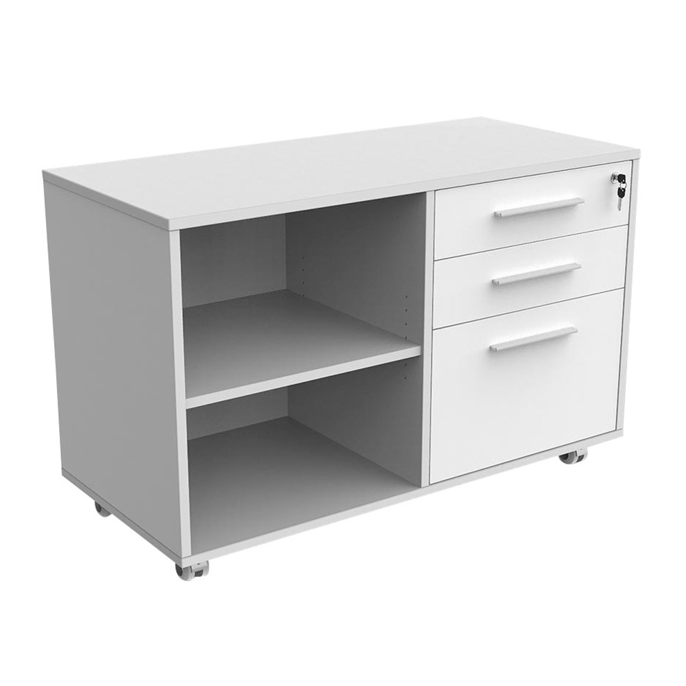 Mobile Caddy with Drawers, Filing Drawer and Shelves Apex