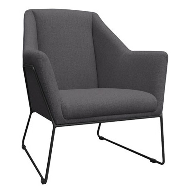 Modern Danish Reception Lounge Chair Black Frame Apex