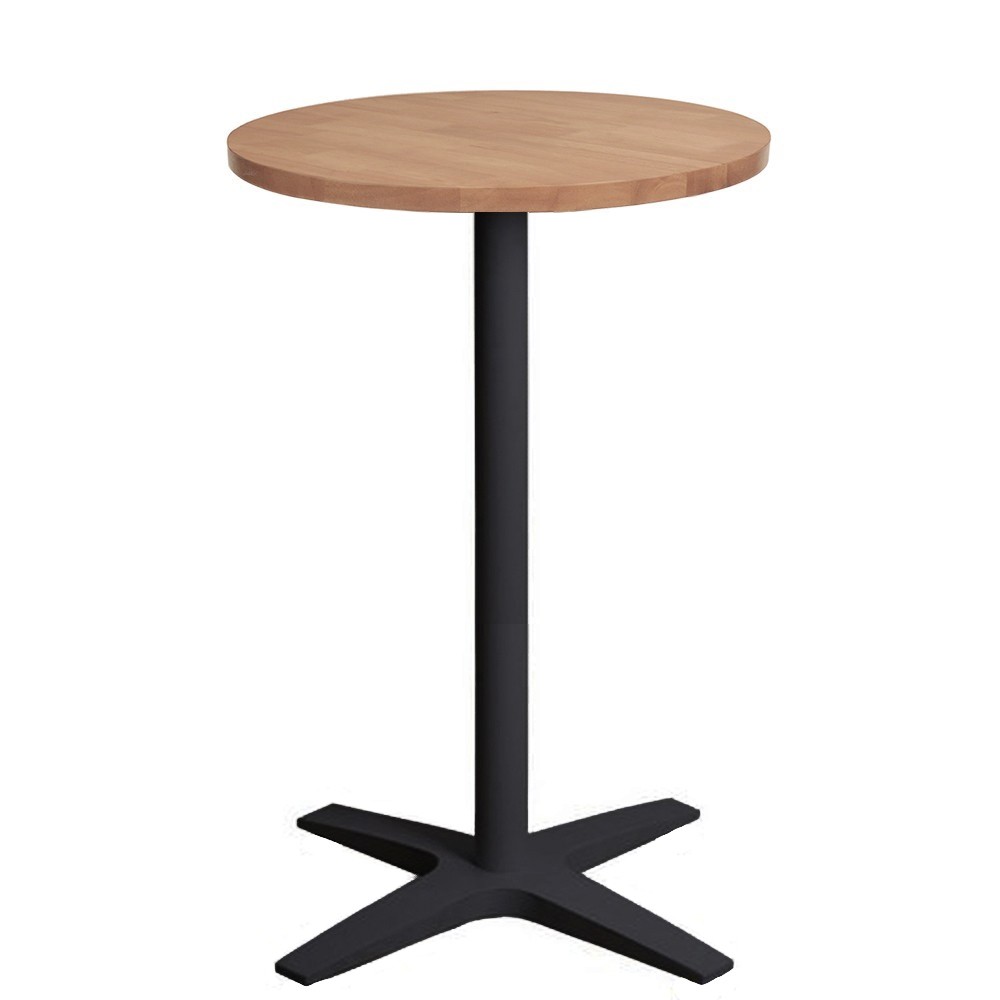 Round wooden bar table discount