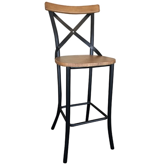 Rustic Cross Back Bar Stool Timber And Metal Apex Rustic Bella Cross Back Bar Stool Timber And Metal