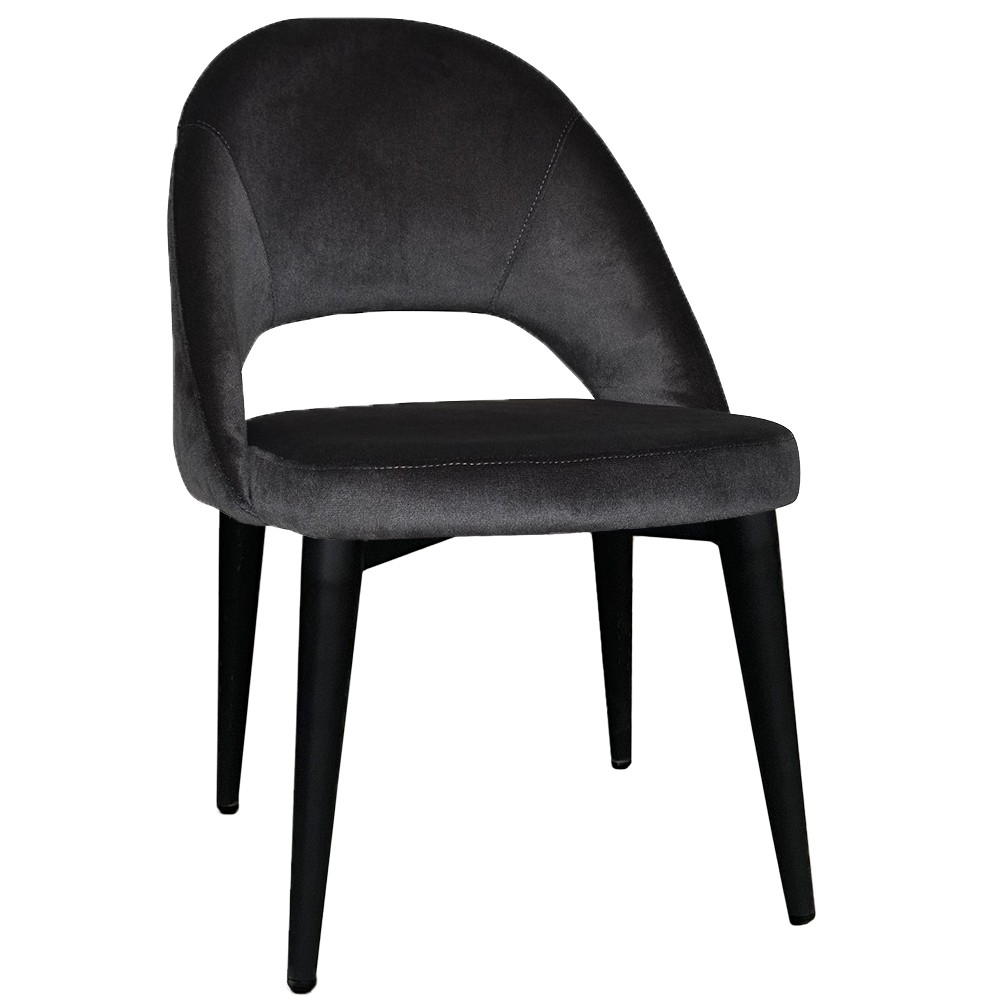 Sienna Velvet Dining Chair Black Legs Apex